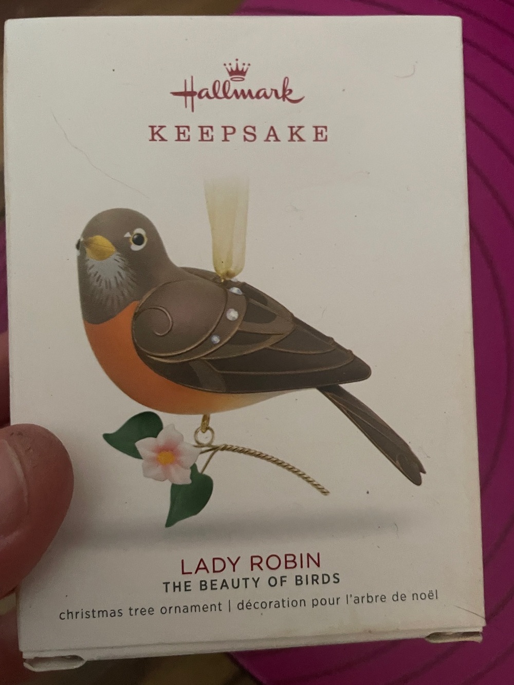 Lady Robbin hallmark Xmas ornament